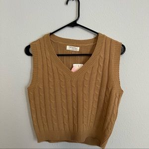 Tan sweater vest